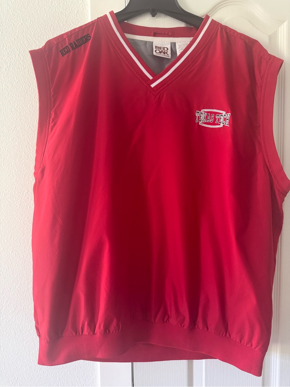 Texas Tech Red Raiders Red Oak Microfiber Windbreaker Vest Pullover 2XL
